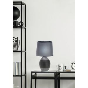 Čierna keramická stolová lampa Ambon vyobraziť