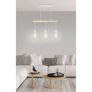 Závesná lampa biela + drevo 3xE27 IZZY vyobraziť