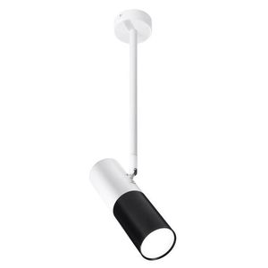 Nastaviteľná závesná lampa trubice čierna a biela vyobraziť
