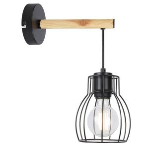 Čierna nástenná lampa Bernita vyobraziť