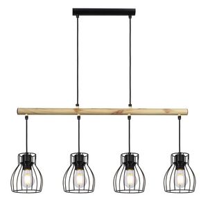 Závesná lampa čierna 4x60W Bernita vyobraziť