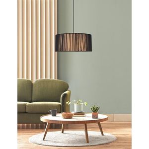 Čierna drevená závesná lampa 45 cm Kioto Ledea vyobraziť
