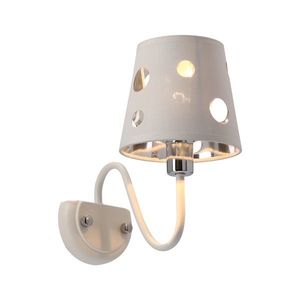 Nástenná lampa Batley Ledea s otvormi v bielej farbe vyobraziť