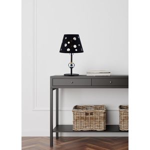 Čierna stolová lampa Batley Ledea s otvormi vyobraziť