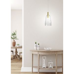 Závesná lampa Modena Ledea s bielou a zlatou LED 5W vyobraziť