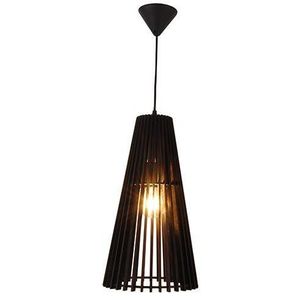 Čierna drevená prelamovaná závesná lampa Osaka Ledea vyobraziť