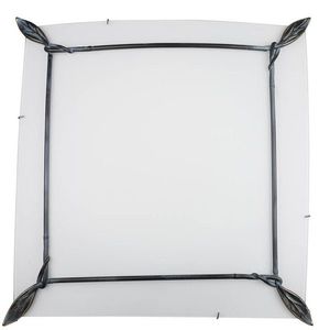 Štvorcová sklenená stropná lampa Laur vyobraziť