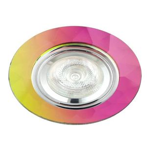 Stropné svietidlo Ss-11 Ch/Mix Mr16 Chrómové stropné svietidlo, pevné okrúhle, sklenené, mix farieb vyobraziť