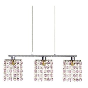 Závesná lampa chróm/fialové kryštály 3xG9 Classic vyobraziť