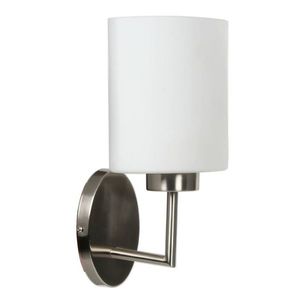 Nástenná lampa matné niklové tienidlo biela sxklsny 60W E27 Visola vyobraziť