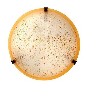 Stropná sklenená lampa okrúhla žltá bodka 30cm Granilia vyobraziť