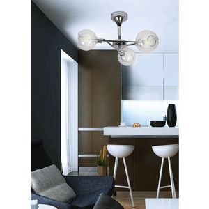 Bezfarebná závesná lampa s chrómovým košom Ozzo vyobraziť
