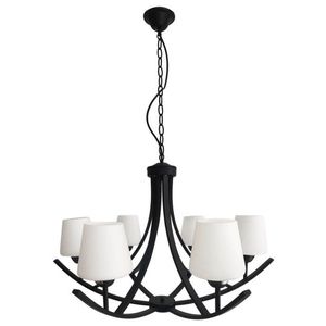 Závesná lampa čiernobiely luster 6xE27 Londýn vyobraziť