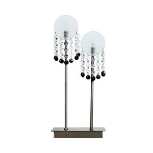 Dvojitá stolová lampa Luxor, matný nikel vyobraziť