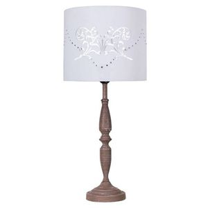 Biela stolová lampa so vzorom Farisa vyobraziť