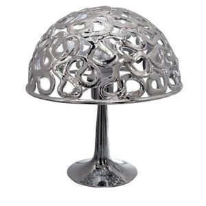 Stolová lampa Lame s chrómovým hríbom vyobraziť
