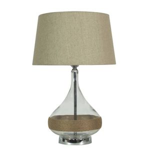Stolová lampa béžová plátno 40x62cm Eco vyobraziť