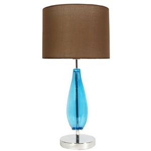 Stolová lampa Marrone v hnedej a modrej farbe vyobraziť