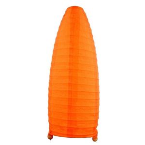 Papierová stolová lampa oranžová Papyrus vyobraziť
