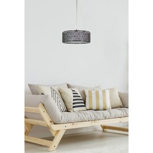 Závesná lampa hnedá prelamovaná + plátno hnedé vyobraziť