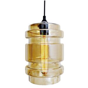 Závesná lampa z jantárového skla + žiarovka E27 60W Decorado vyobraziť