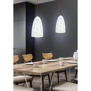 Závesná stropná lampa 1X60W E27 prelamovaná biela BENE vyobraziť