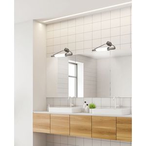 Nástenná lampa do kúpeľne, saténový nikel, nad zrkadlo 2x40W G9 Major vyobraziť