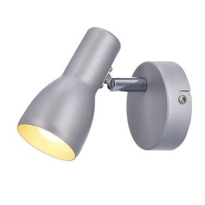 Nástenná lampa Picardo E14 sivo-strieborná vyobraziť