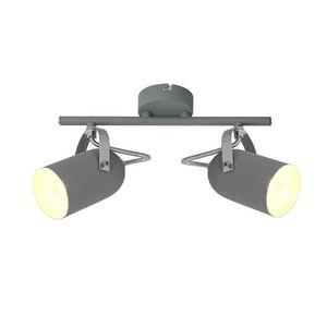 Sivá nástenná lampa s pásikom E14 vyobraziť