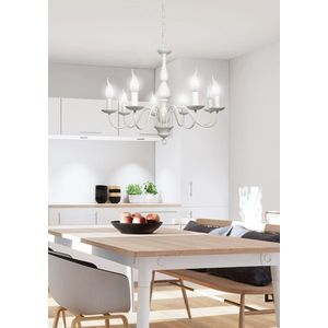 Závesná lampa Bellagio, krémová, 8xE14 vyobraziť