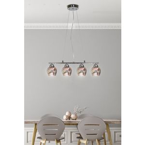 Nastaviteľná závesná lampa s chrómovým 3D tienidlom zo skla Sirius vyobraziť