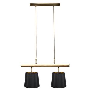 Závesná lampa patinovaná dvojitá čierna tienidlo 2x60W Milonga Candellu vyobraziť