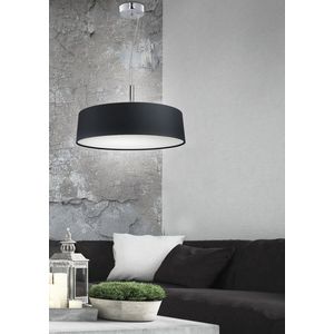 Okrúhla závesná lampa čierna nastaviteľná 3x60W Blum vyobraziť