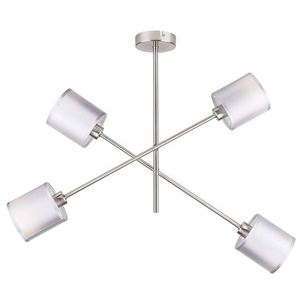 Závesná stropná lampa v saténovo-niklovom prevedení, 4x40W, Sax vyobraziť