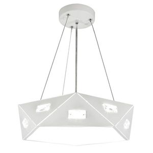 Biela päťuholníková závesná lampa, nastaviteľná, 3xG9 Nemesis vyobraziť