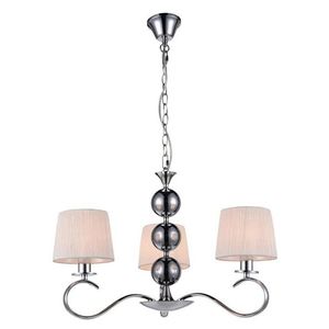 Závesná lampa chróm/biely luster Clara vyobraziť