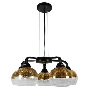 Čierno-zlatá závesná lampa 5 Cromina vyobraziť