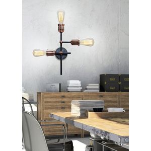 Stropná lampa Kirimu 3xE27 Čierna vyobraziť