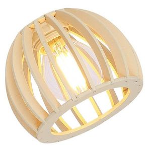 Béžové drevené tienidlo na lampu E14 Atarri vyobraziť