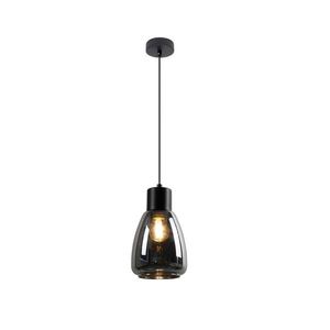 Závesná lampa MOLDO čierna 1x40W E27 dymové tienidlo vyobraziť