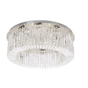 Stropná lampa MARANGA chrómový plafón 10x10W E14 bezfarebné kryštály vyobraziť