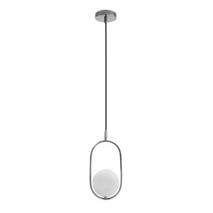 Závesná lampa Cordel chróm 1x20W G9 s bielym tienidlom vyobraziť