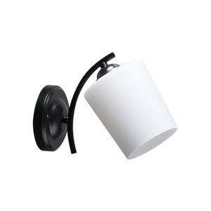 Nástenná lampa Esnyr Lamp, chróm+čierna, 1x40, tienidlo E27, biela vyobraziť