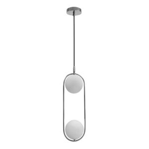 Závesná lampa Cordel chróm 2x20W G9 s bielym tienidlom vyobraziť