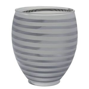 Strieborné pruhované sklenené tienidlo E14 pre lampu Jubilat vyobraziť