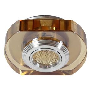 Stropné svietidlo SS-34 Al/Am 3W LED Cob 230V, pevné, zaoblené, jantárové sklo vyobraziť