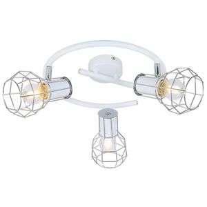 Špirálová stropná lampa s bielym drôteným tienidlom 3x40W Sancho vyobraziť