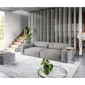 Veľká pohovka Sirpio XL 270x125 cm z mikrovlákna taupe s podnožkou vyobraziť