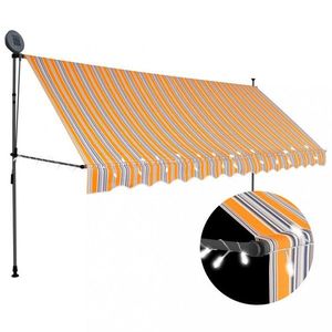 Ručne zaťahovacia markíza s LED svetlom 350x120 cm Dekorhome vyobraziť