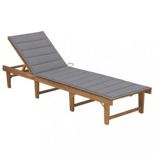 Záhradné lehátko akácie / látka Dekorhome vyobraziť